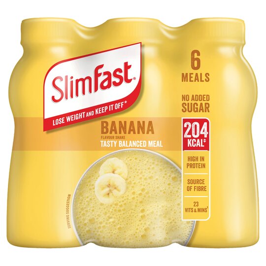 SlimFast Banana Flavour Shake 6x 325ml RRP 11 CLEARANCE XL 4.99